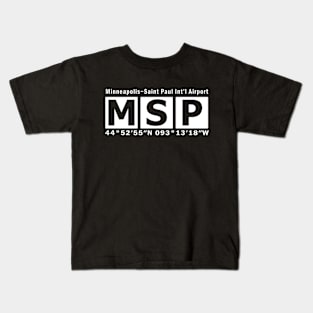 MSP Airport, Minneapolis−Saint Paul International Airport Kids T-Shirt